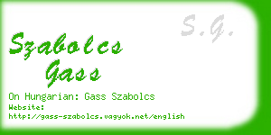 szabolcs gass business card